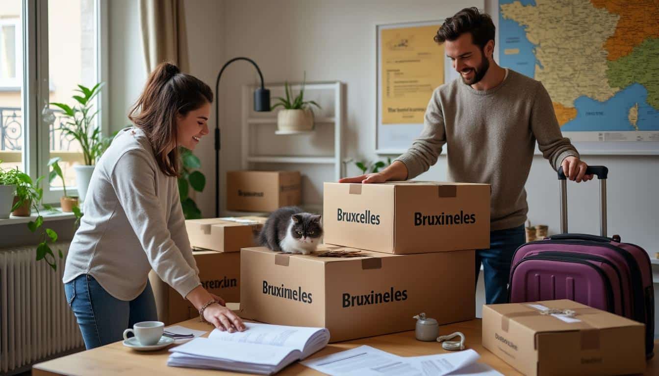 Illustration: Pourquoi choisir un déménagement entre Paris et Bruxelles demande une préparation spécifique